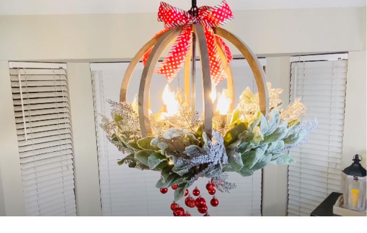 How To Decorate A Chandelier For Christmas