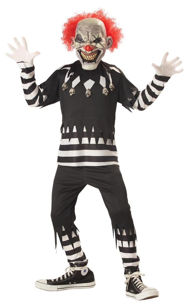Creepy Clown & Glow In The Dark Mask Costume Child