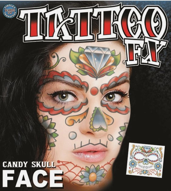 Costume Face Tattoo: Candy Skull
