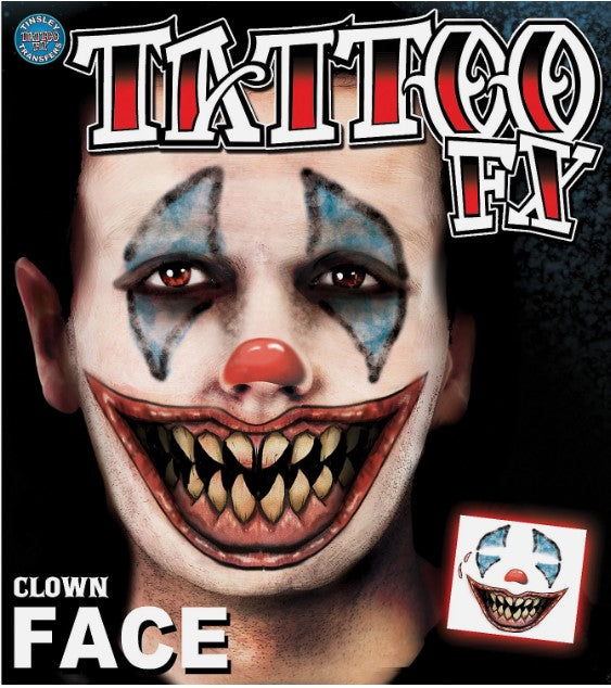Costume Face Tattoo: Clown