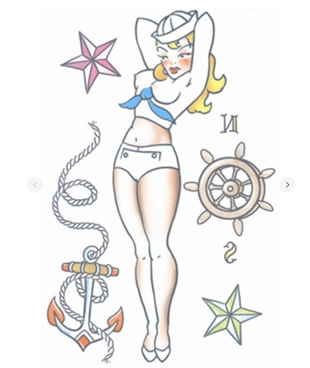 Costume Tattoo: Vintage Sailor Pin Up Girl