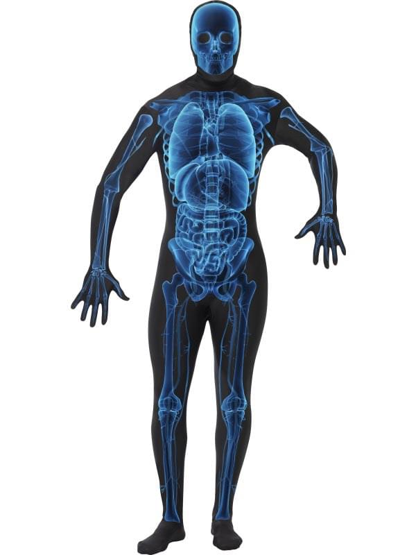 X-Ray Skeleton Adult Costume Second Skin