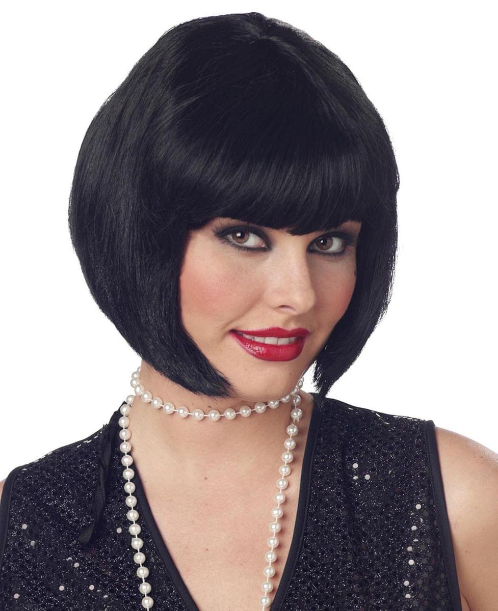 Black Bob Flapper Costume Wig Adult