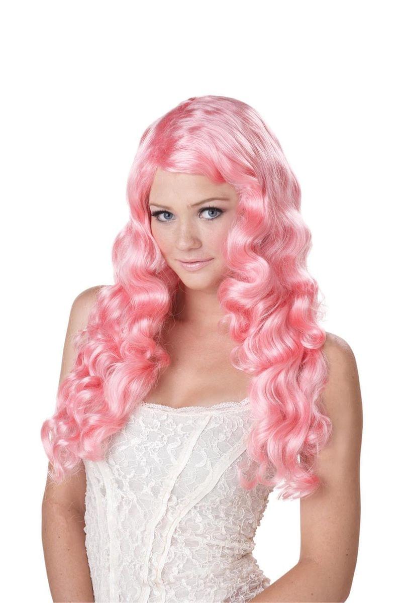 Pink Sweet Tart Long Costume Wig Adult