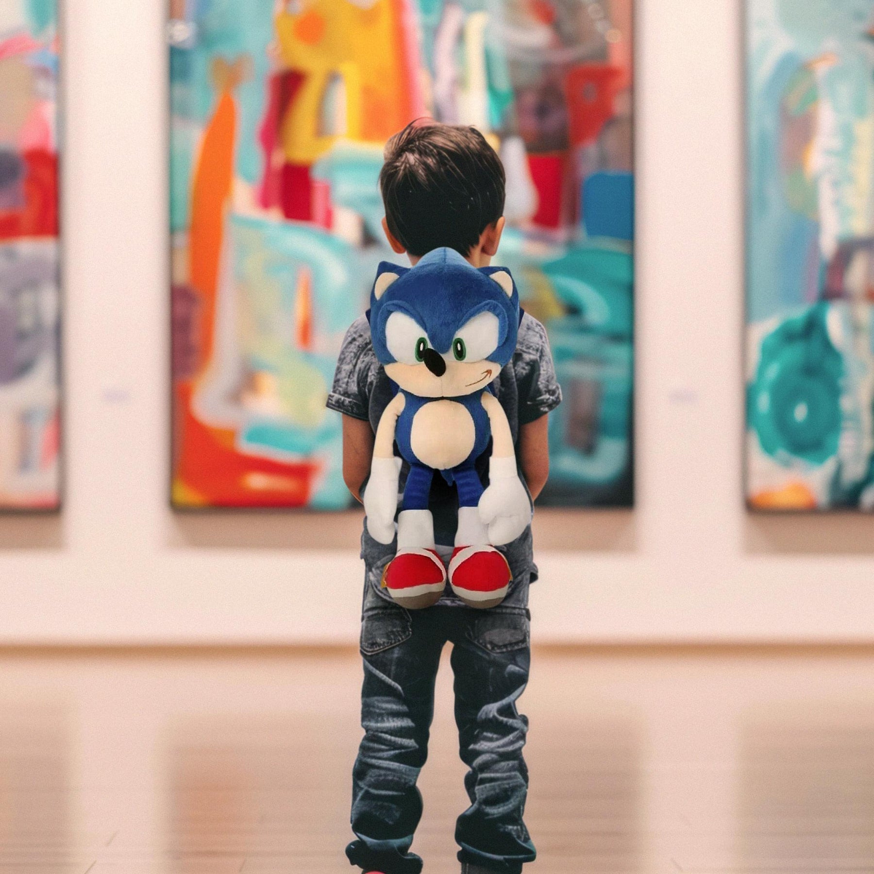Sonic the Hedgehog 17 Inch Plush Backpack