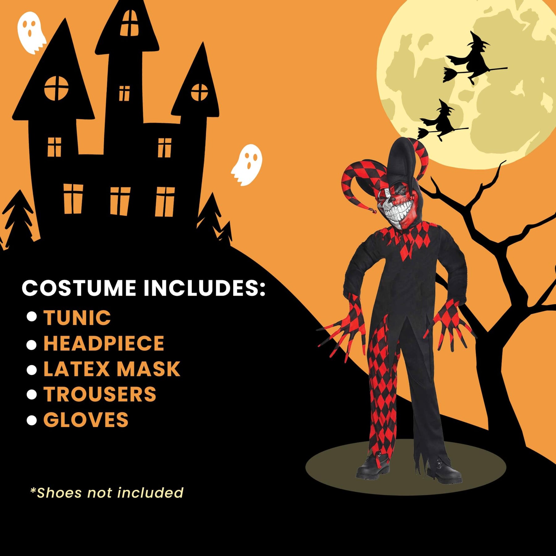 Krazed Jester Teen Costume