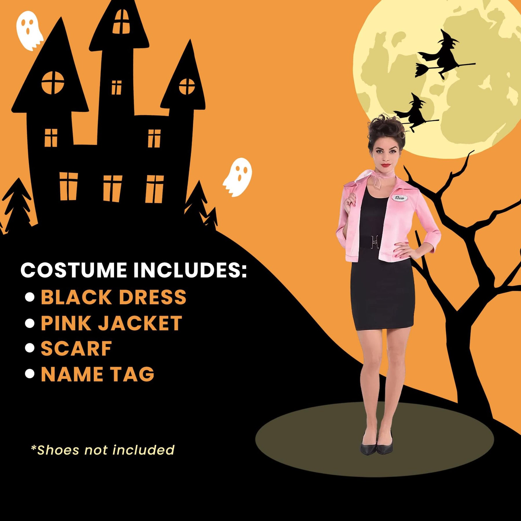 Grease Pink Ladies Costume Adult Women