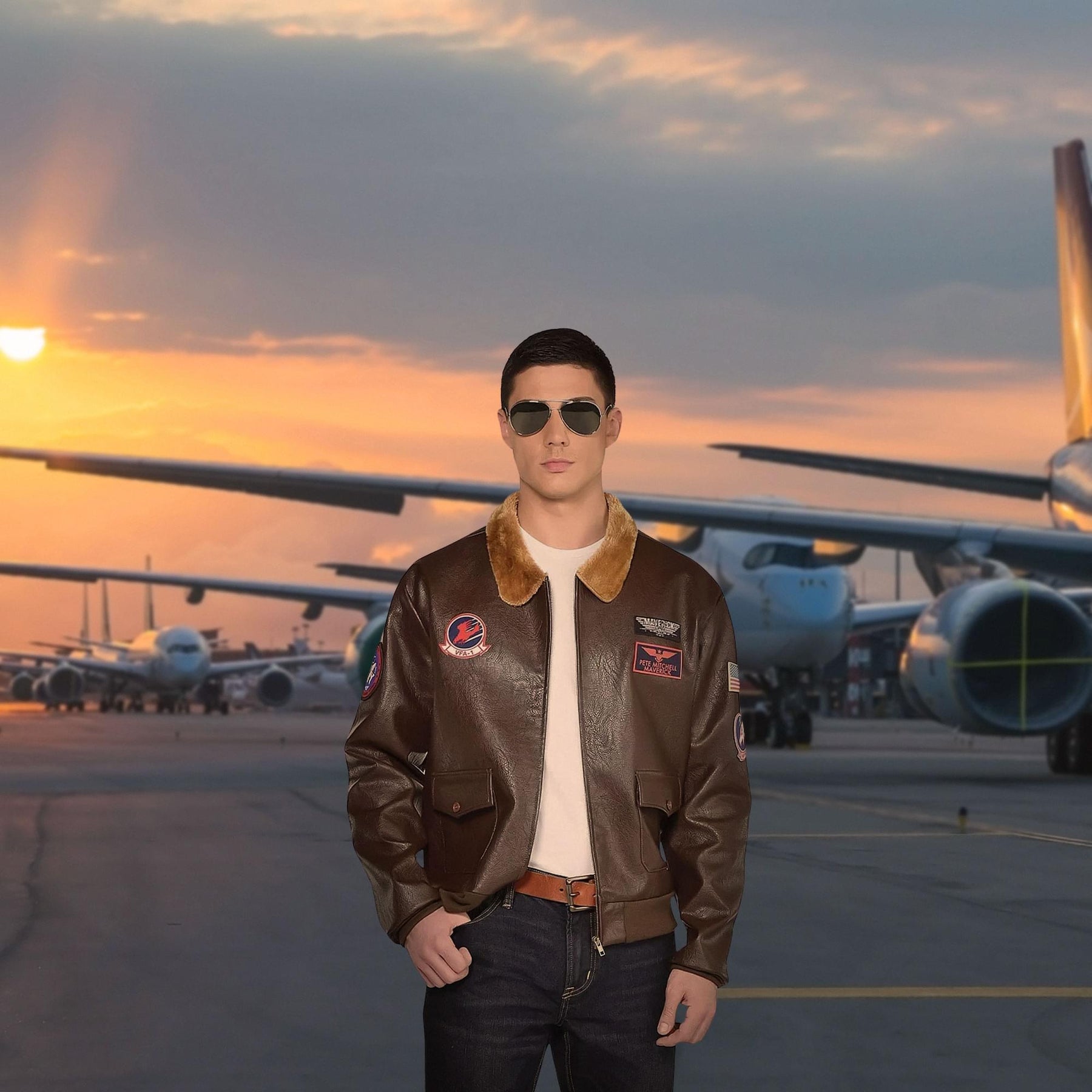 Top Gun: Maverick Bomber Jacket Costume Adult Mens