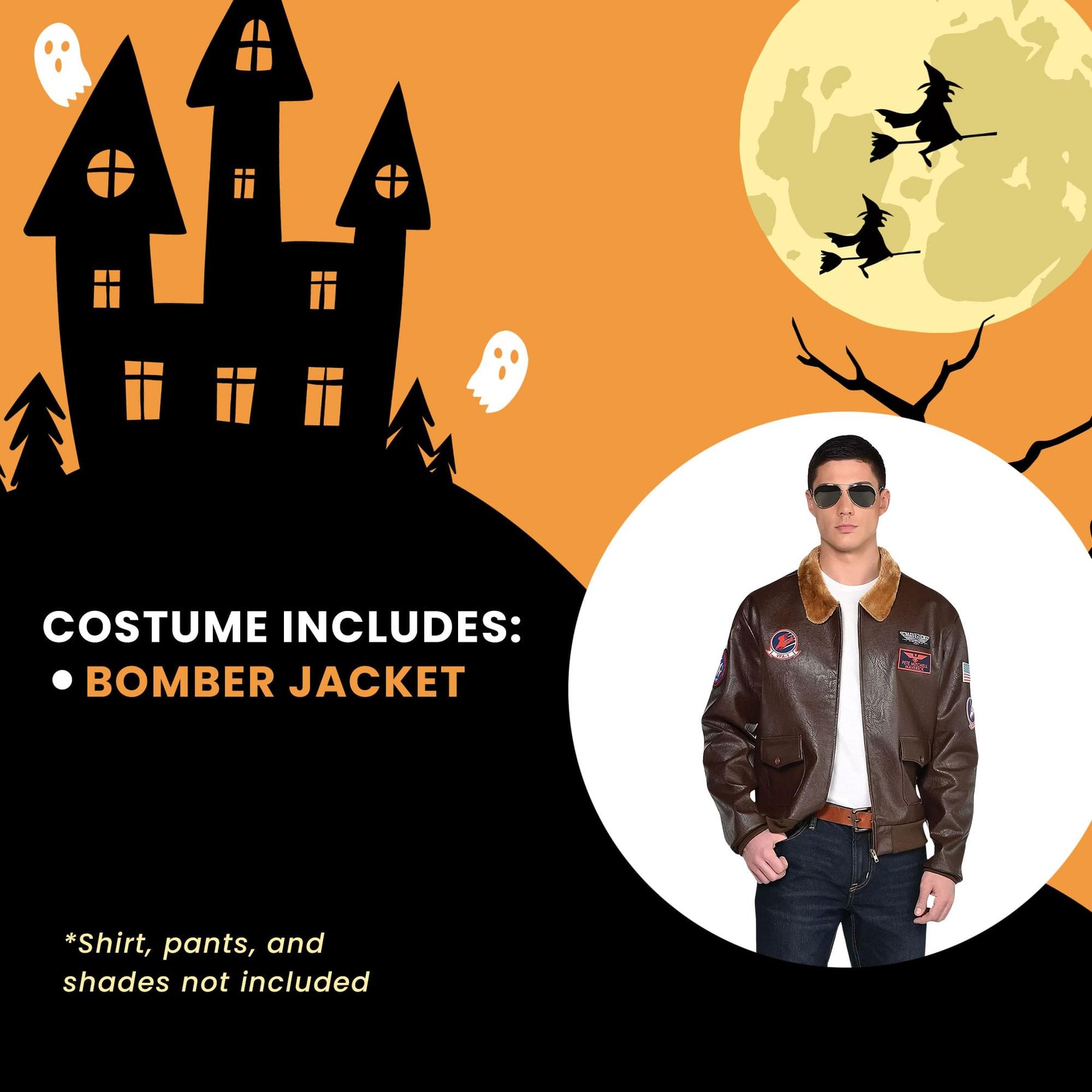Top Gun: Maverick Bomber Jacket Costume Adult Mens