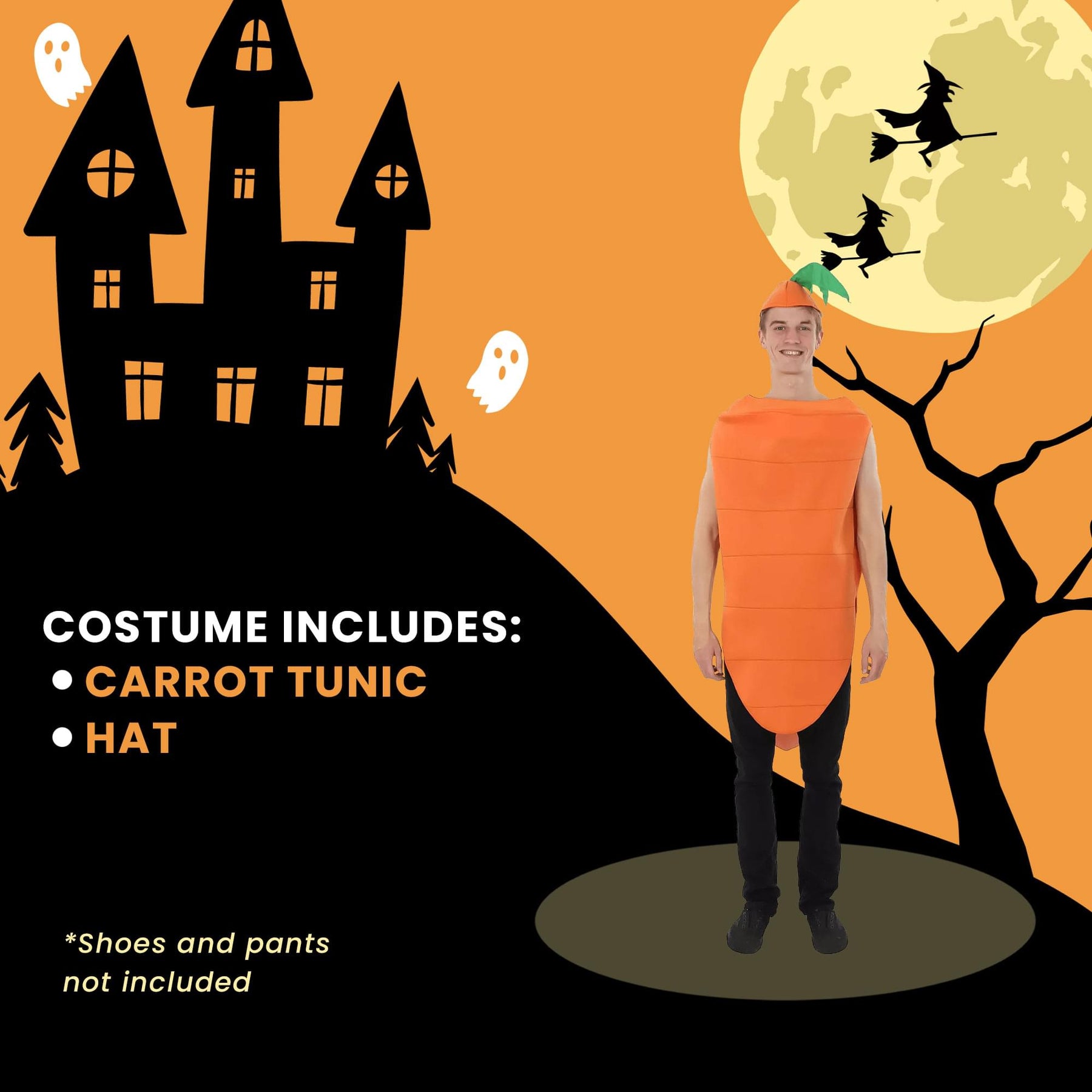 Carrot Adult Costume, One Size