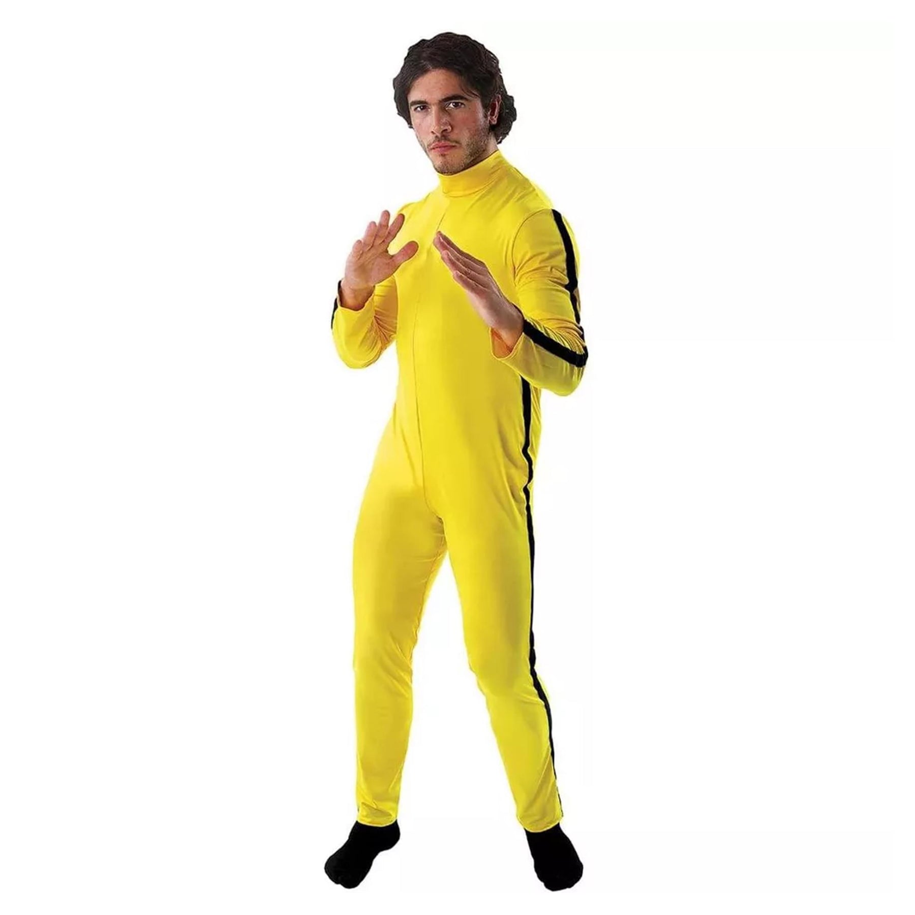 Martial Artist Men's Costume Yellow Jumpsuit