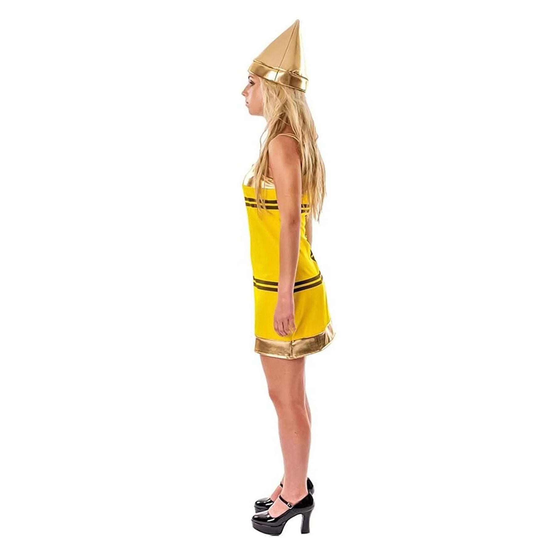 Women's Yellow Crayon Fancy Dress Costume