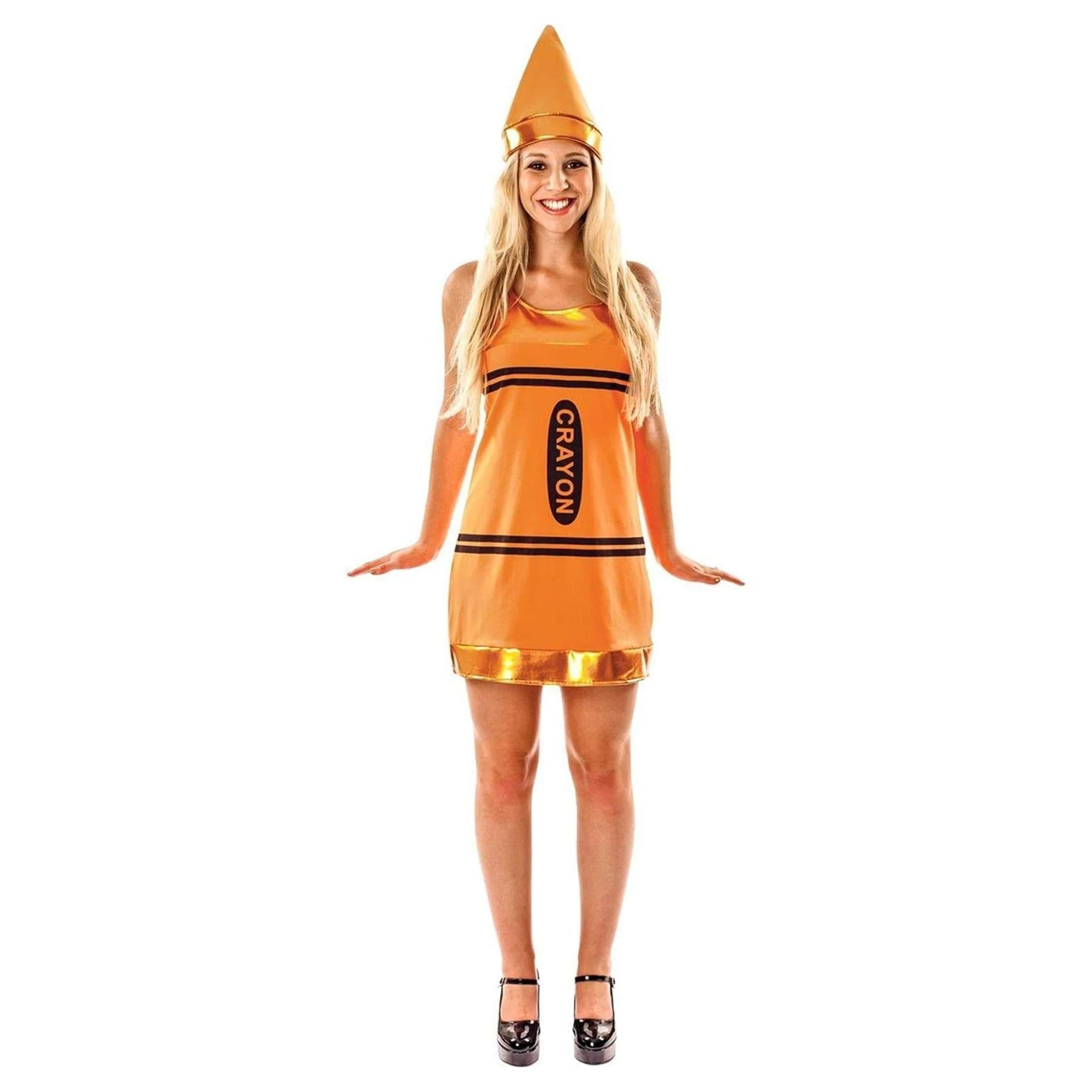 Orion Costumes Women's Orange Crayon Fancy Dress Costume Small