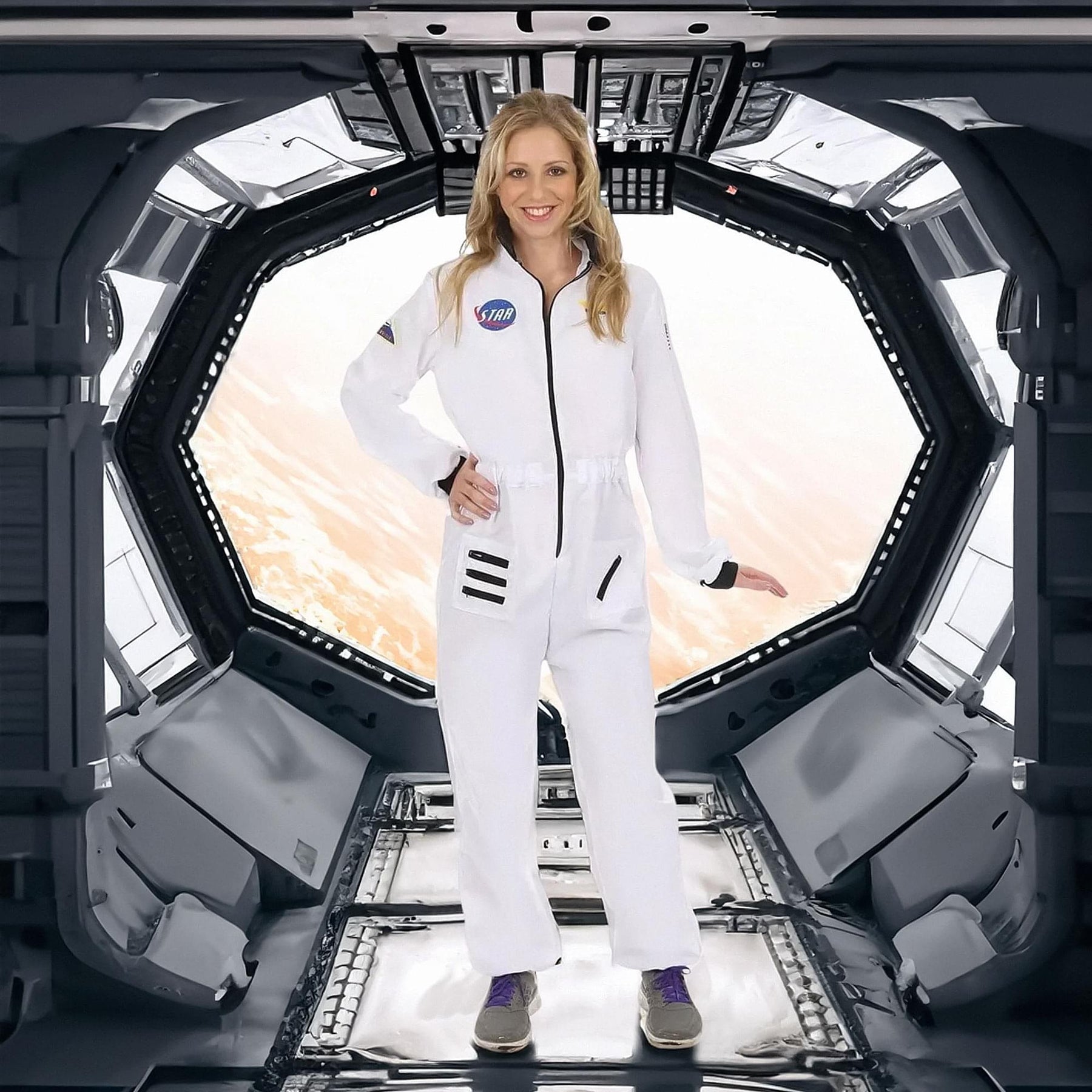 Women's White Astronaut Costume