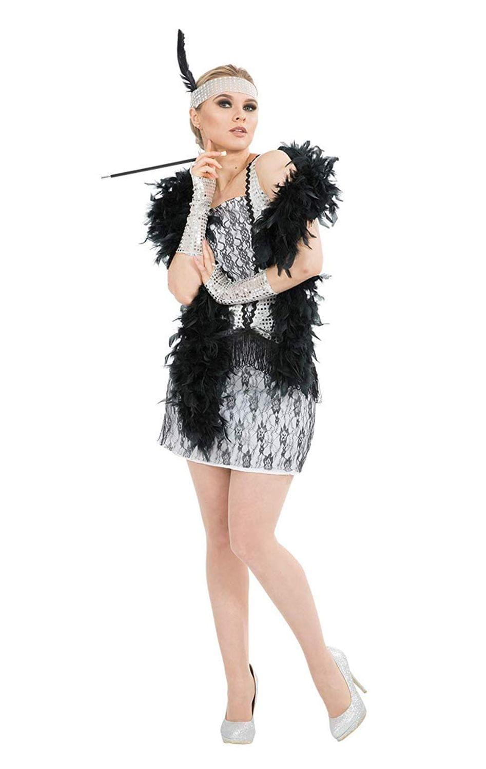 Silver Flapper Adult Costume Silver Flapper Adult Costume
