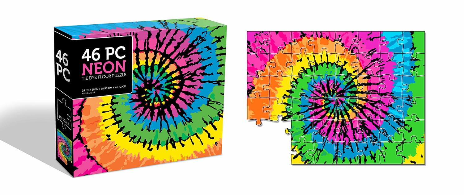 Neon Tie Die 46 Piece Jigsaw Puzzle