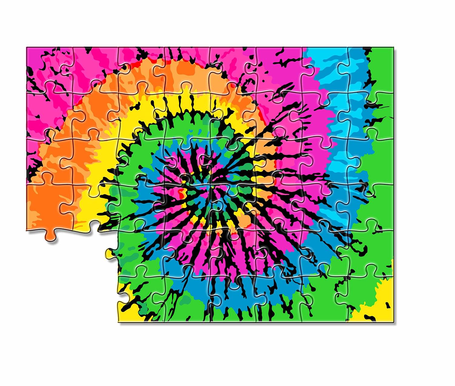 Neon Tie Die 46 Piece Jigsaw Puzzle