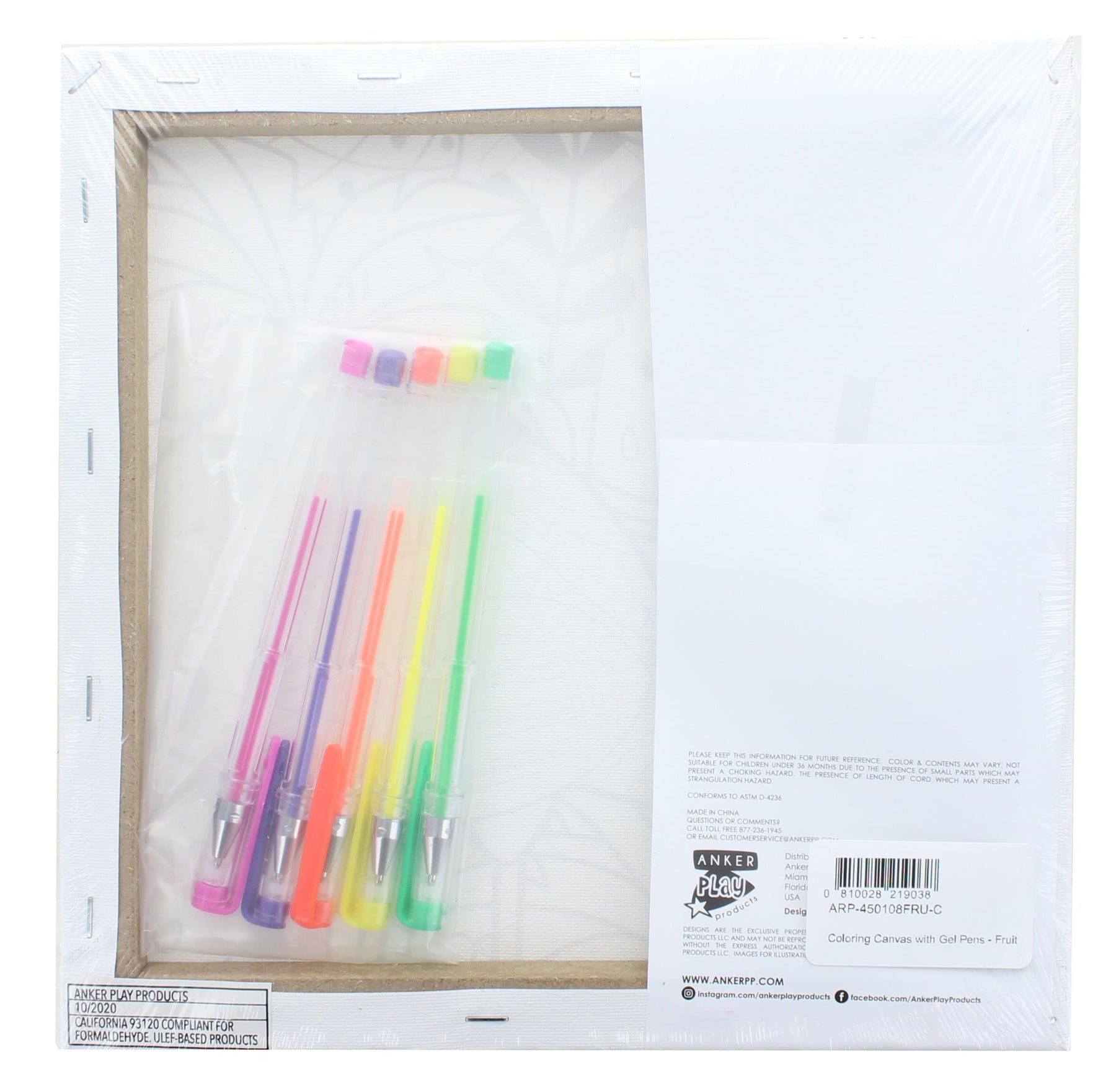 Coloring Canvas with Gel Pens | Fruit