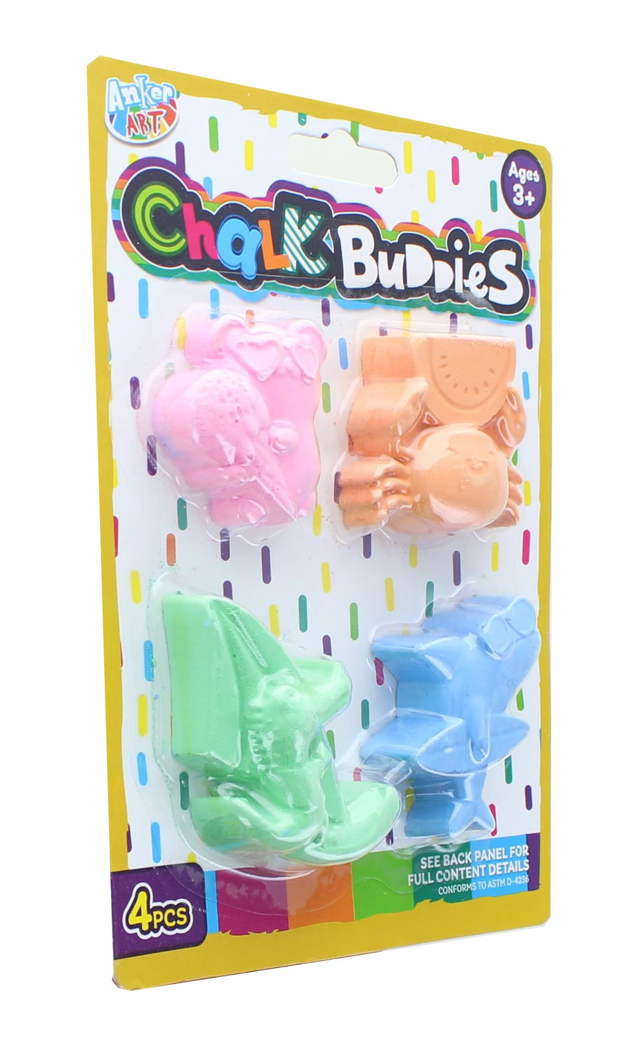 Shaped Sidewalk Chalk | 4 Pack