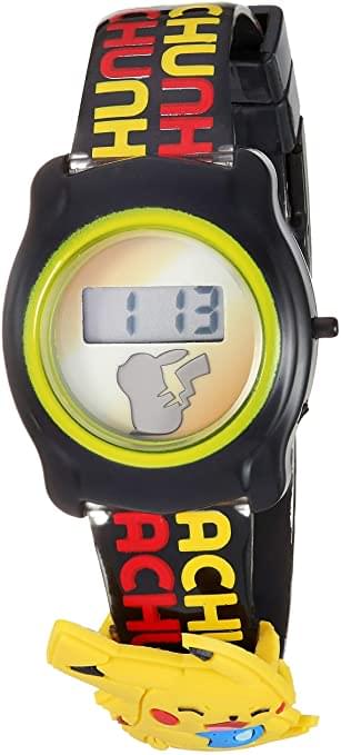 Pokemon Pikachu Pokeball LCD Watch w/ Slide-on Charms