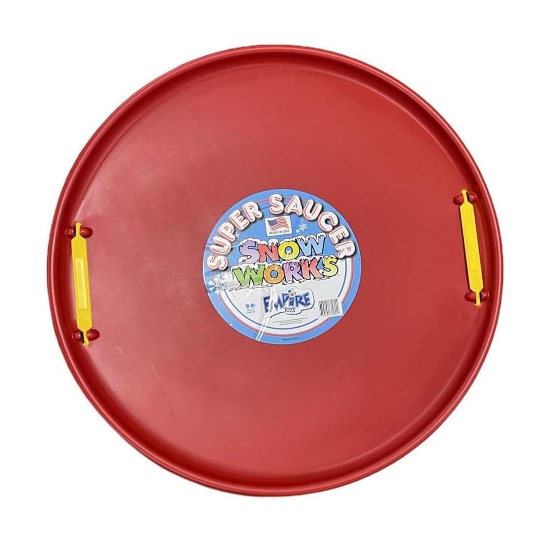 Super Saucer 28 Inch Round Snow Sled | Red | Manufactured here in the USA