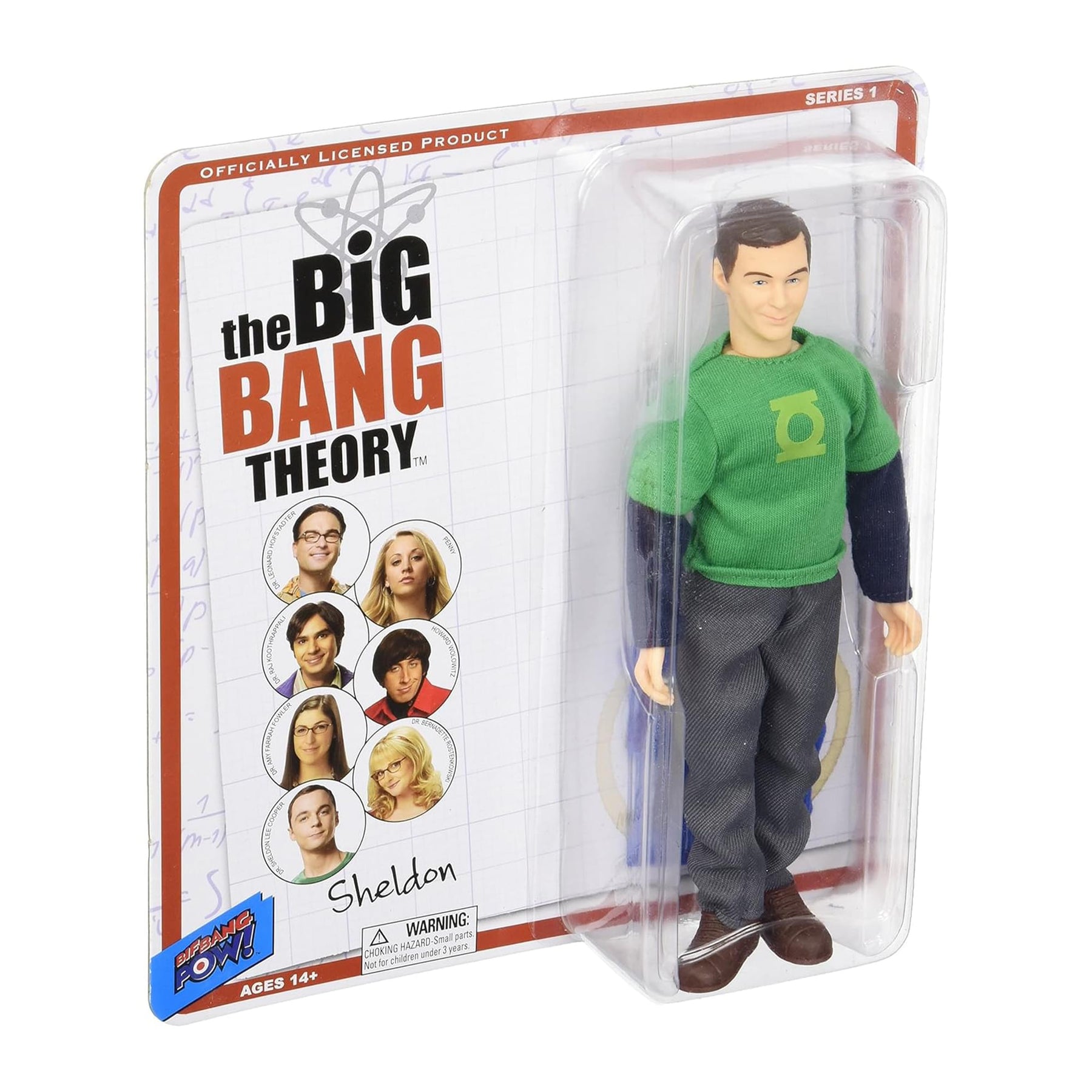 Big Bang Theory Sheldon (Green Lantern/ Superman) Retro Clothed 8" Figure