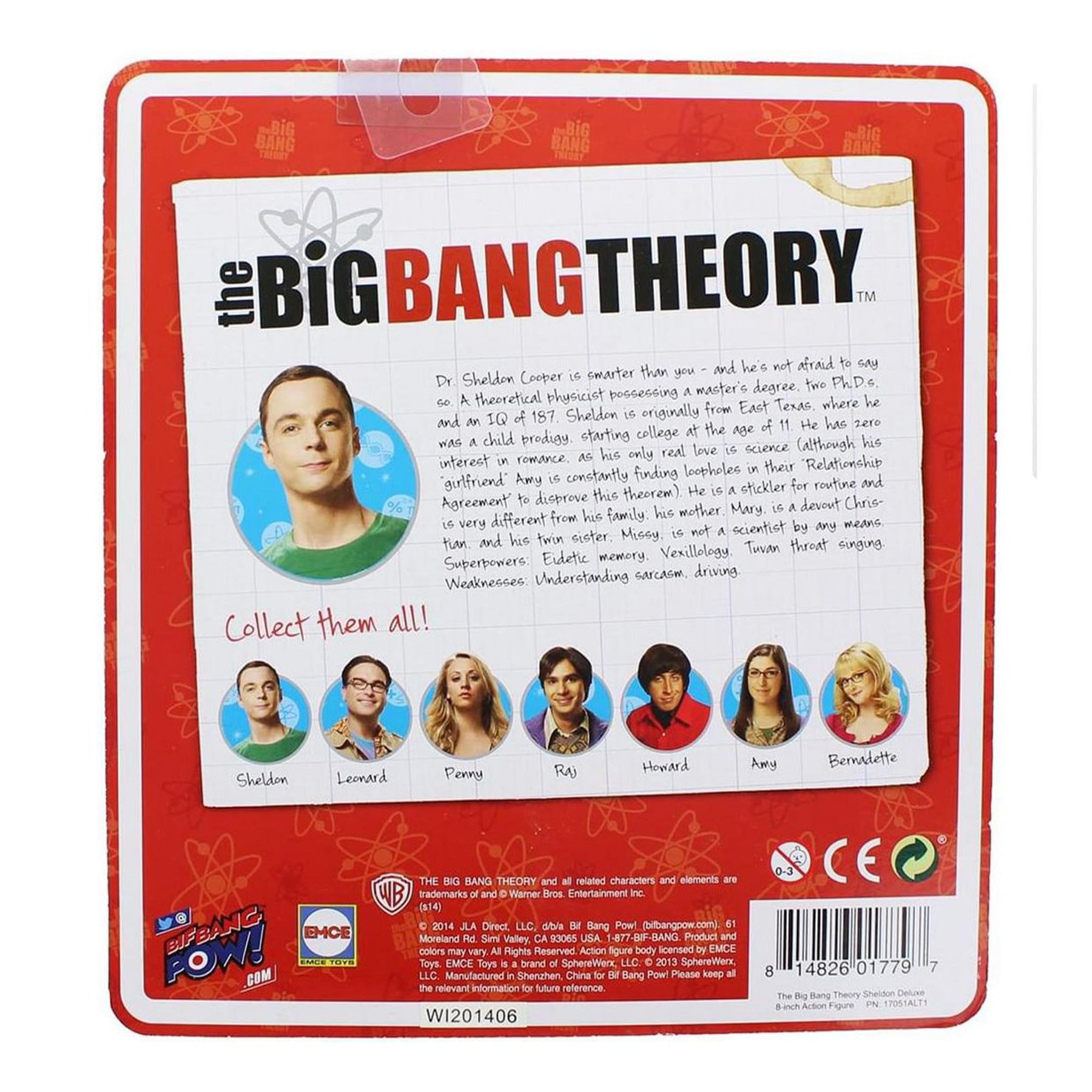 Big Bang Theory Sheldon (Green Lantern/ Superman) Retro Clothed 8" Figure