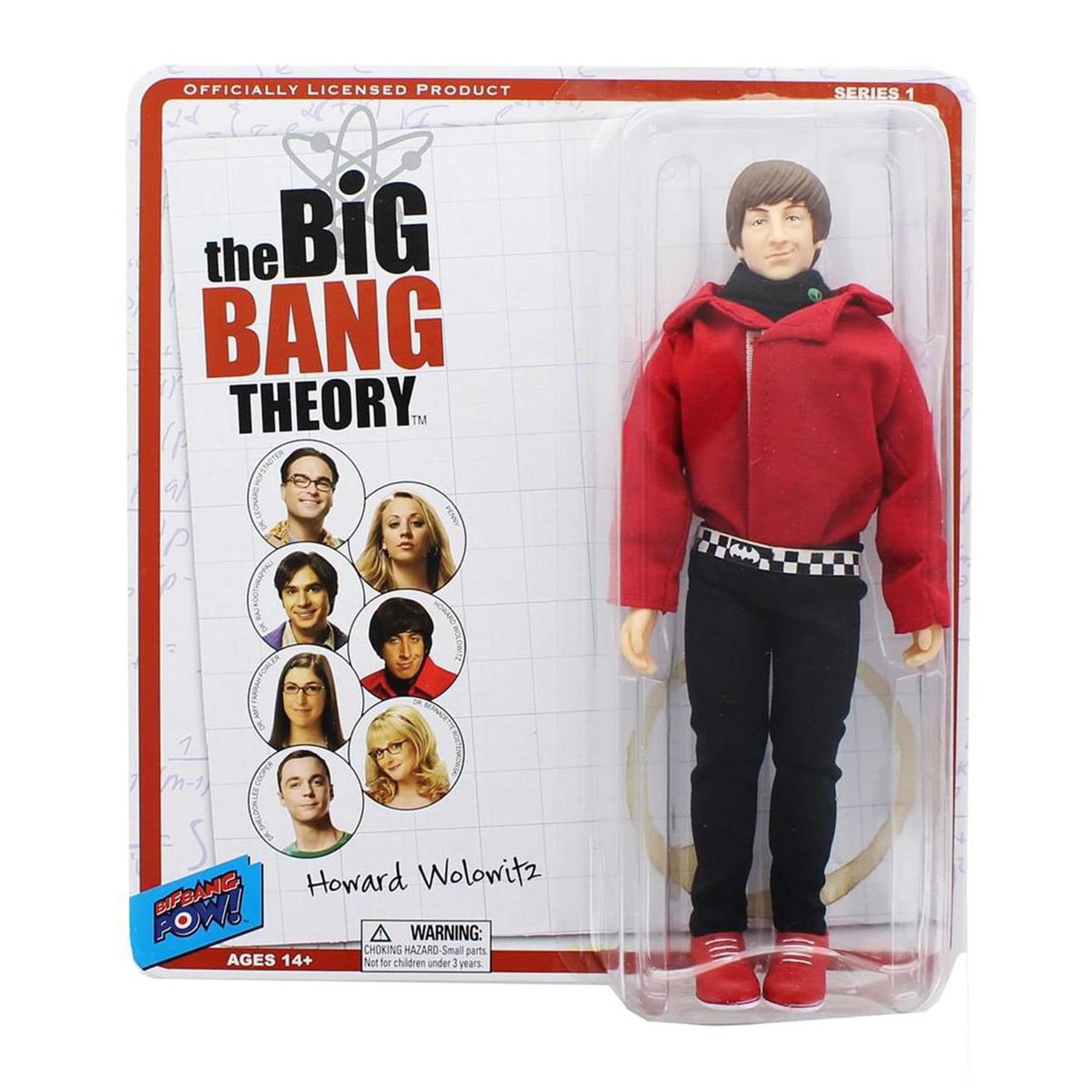 Big Bang Theory 8" Retro Clothed Action Figure, Howard (Red Shirt)