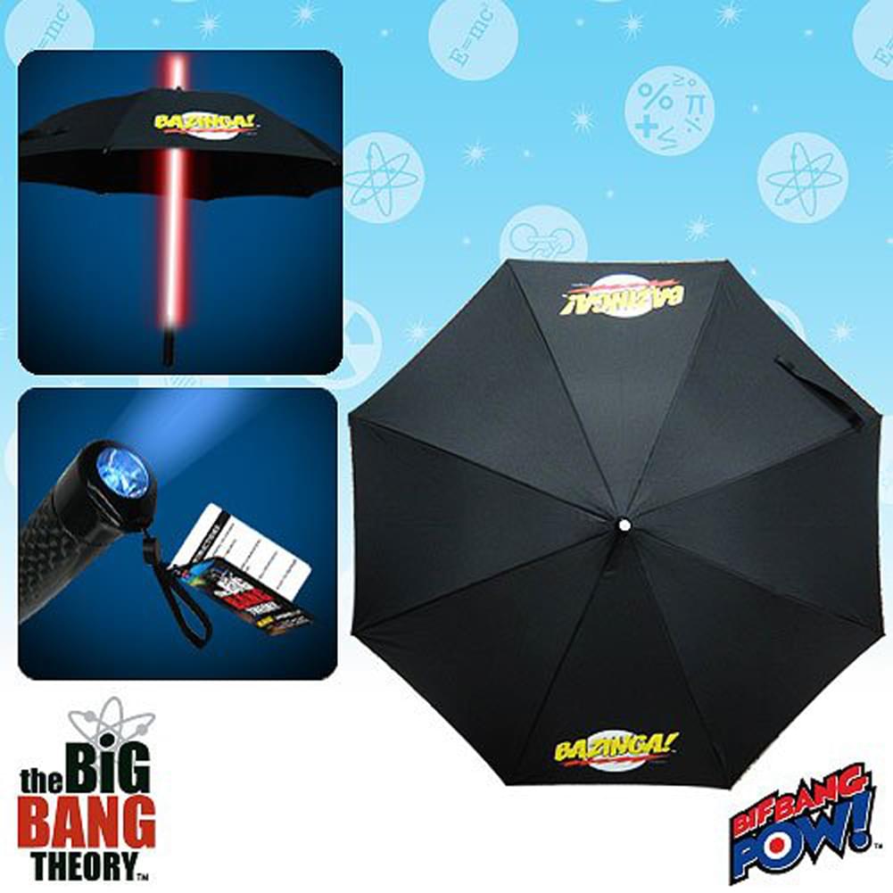 The Big Bang Theory "Bazinga!" Umbrella with Red Light-Up Tube