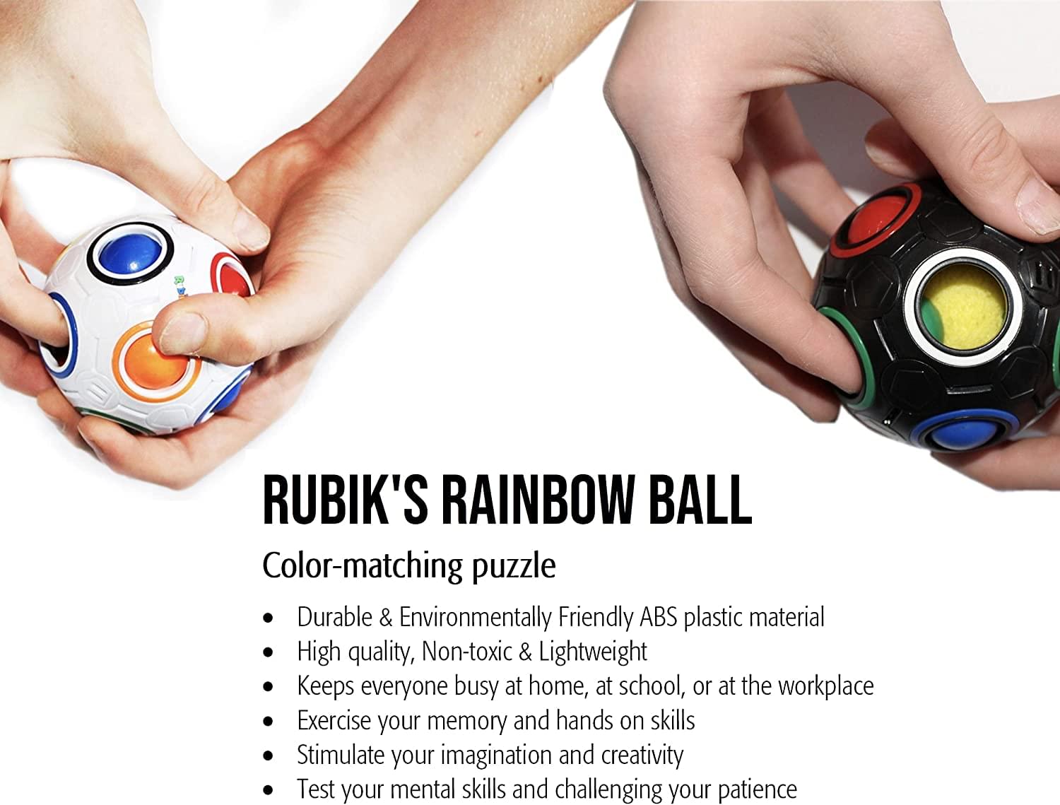 Rubiks 3 Piece Gift Set | Rainbow Ball | Squishy Cube | Magic Star