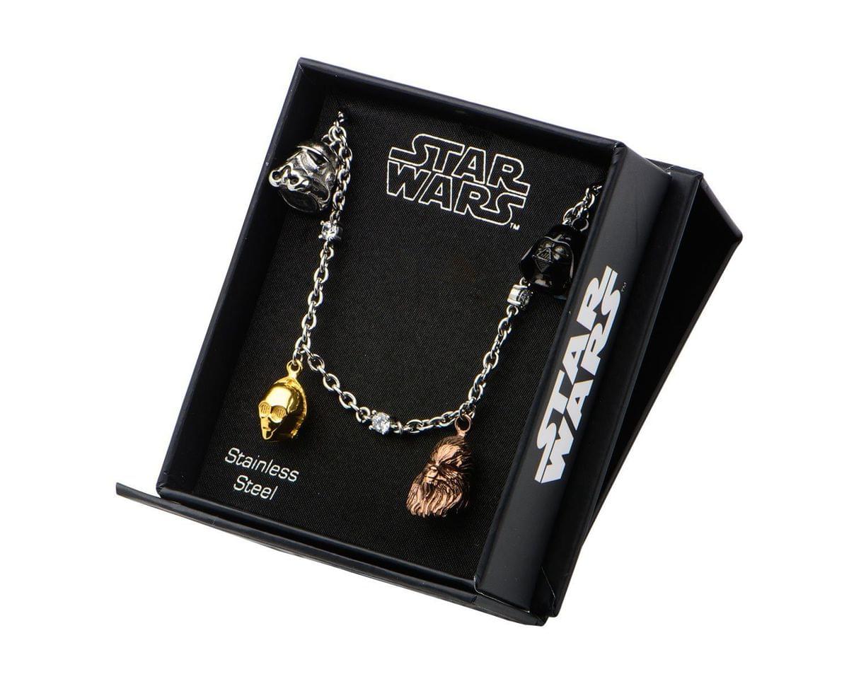 Star Wars Tween 3D Characer Charms Bracelet 7.25"