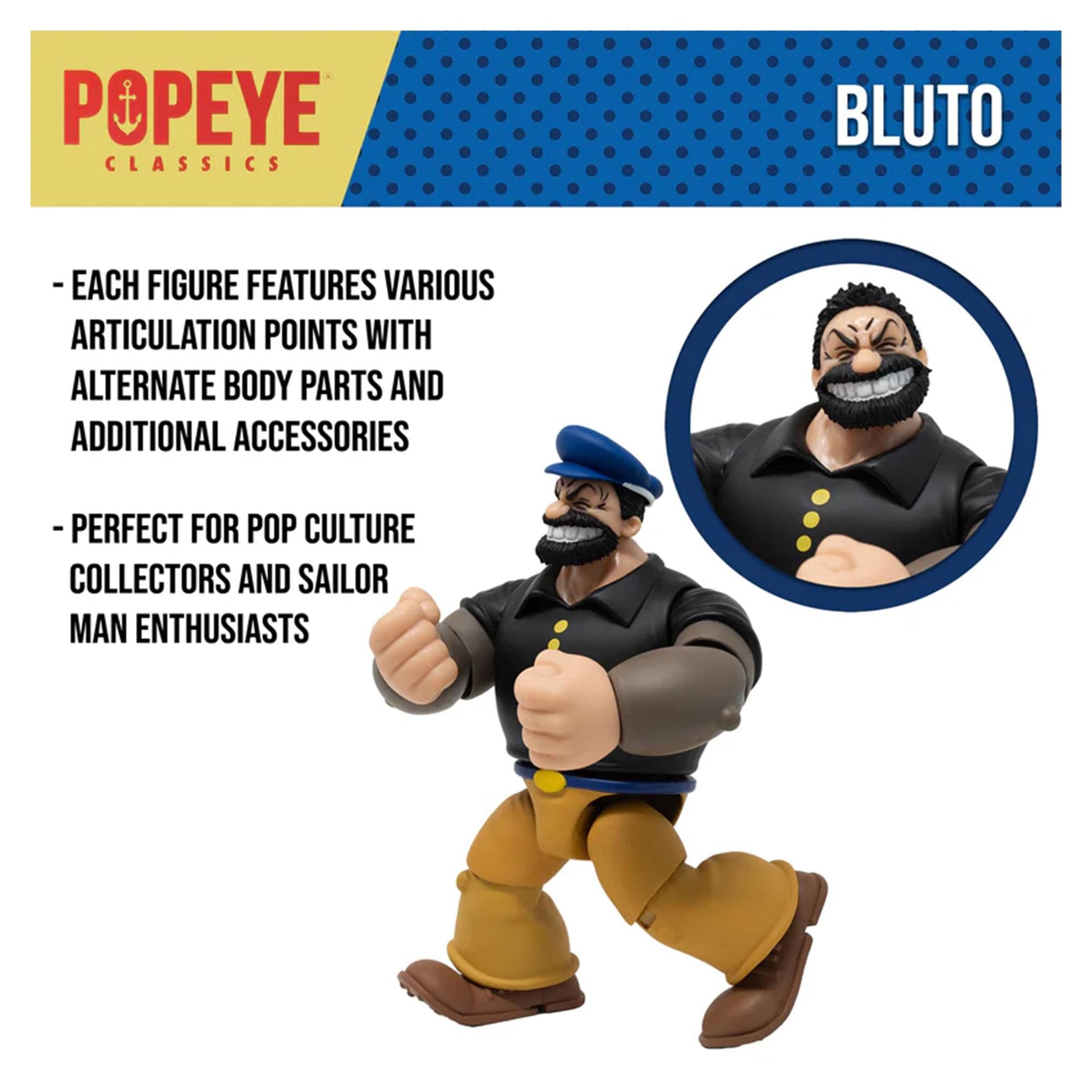 Popeye Classics 1:12 Scale Action Figure | Bluto
