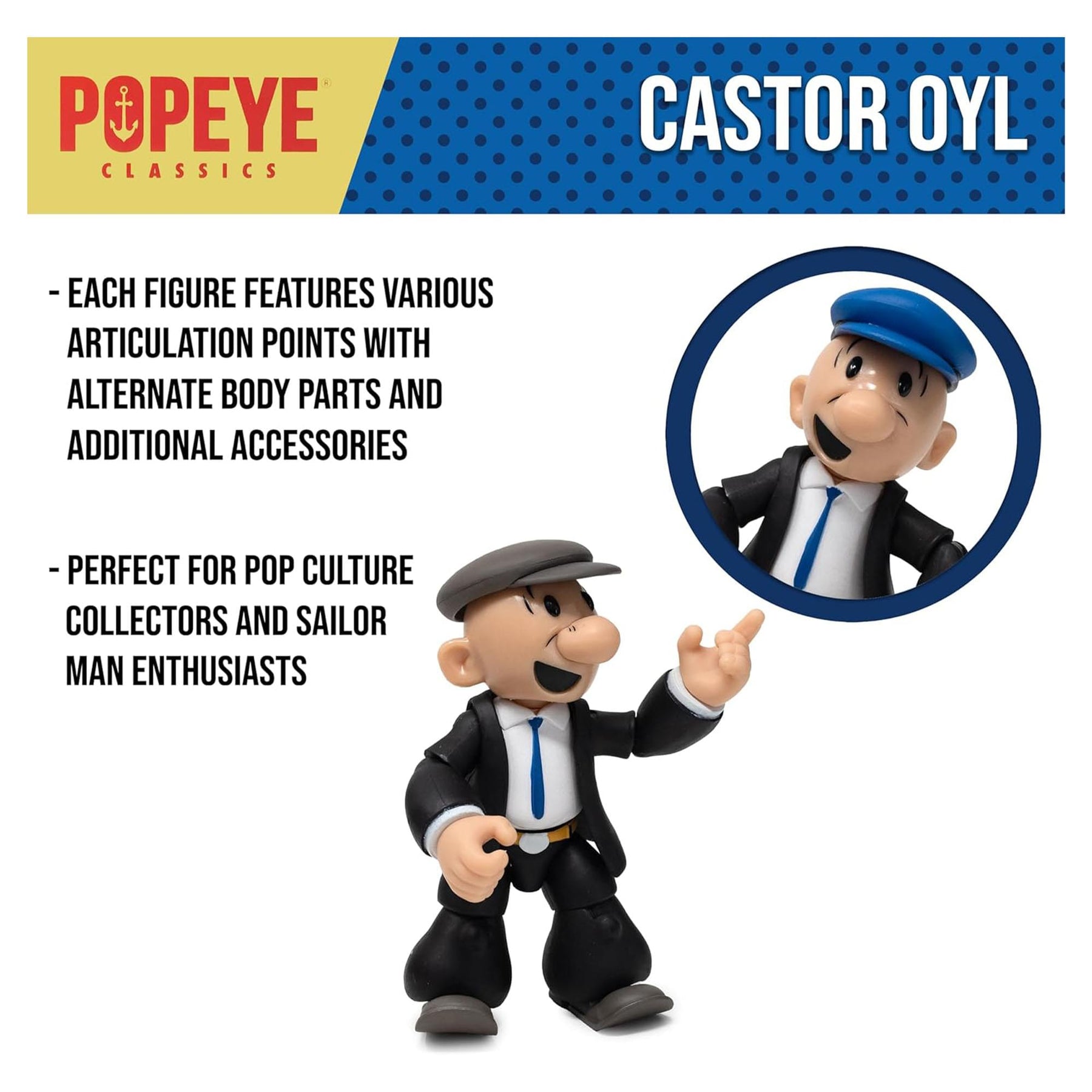 Popeye Classics 1:12 Scale Action Figure | Castor Oyl
