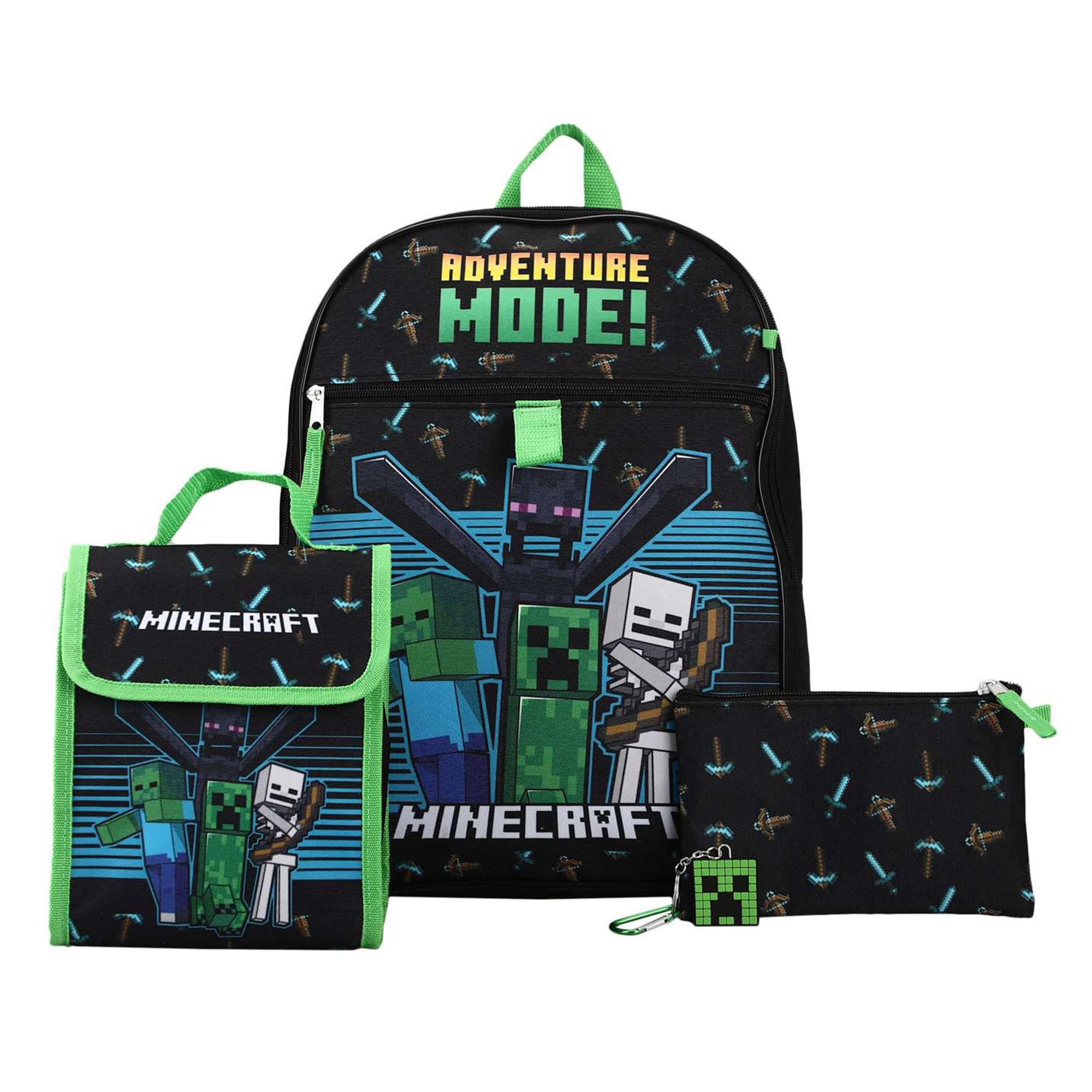 Minecraft Adevnture Mode 5 Piece Backpack Set | Free Shipping