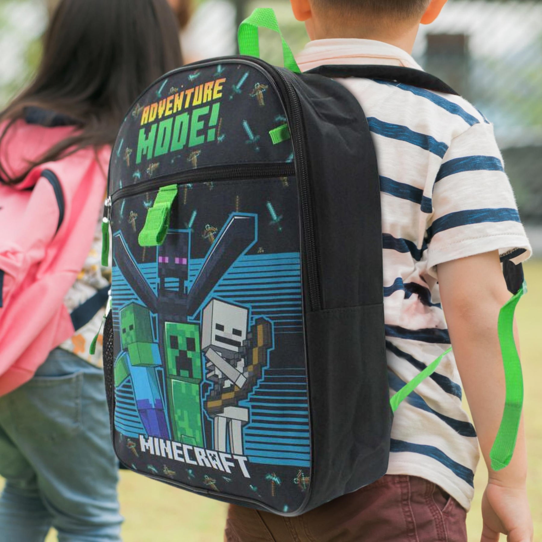 Minecraft Adevnture Mode 5 Piece 16 Inch Backpack Set