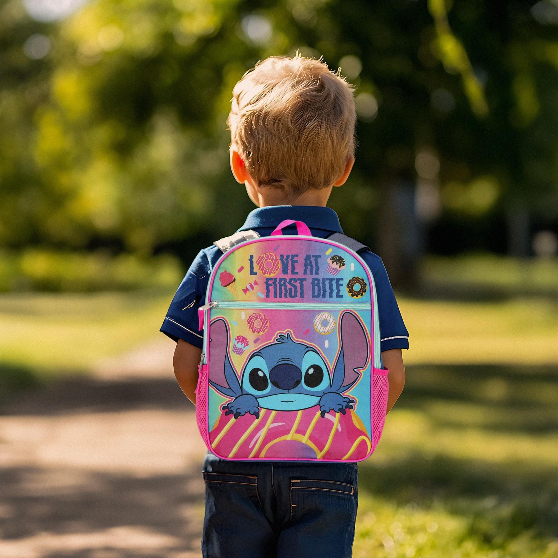 Disney Stitch Love At First Bite 16 Inch Backpack