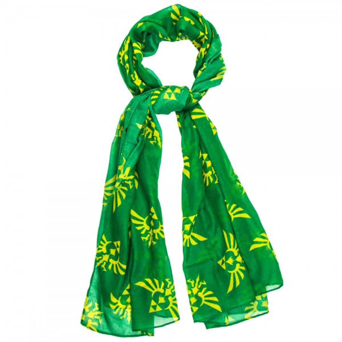 Legend of Zelda Triforce Logo Yellow/ Green Viscose Scarf