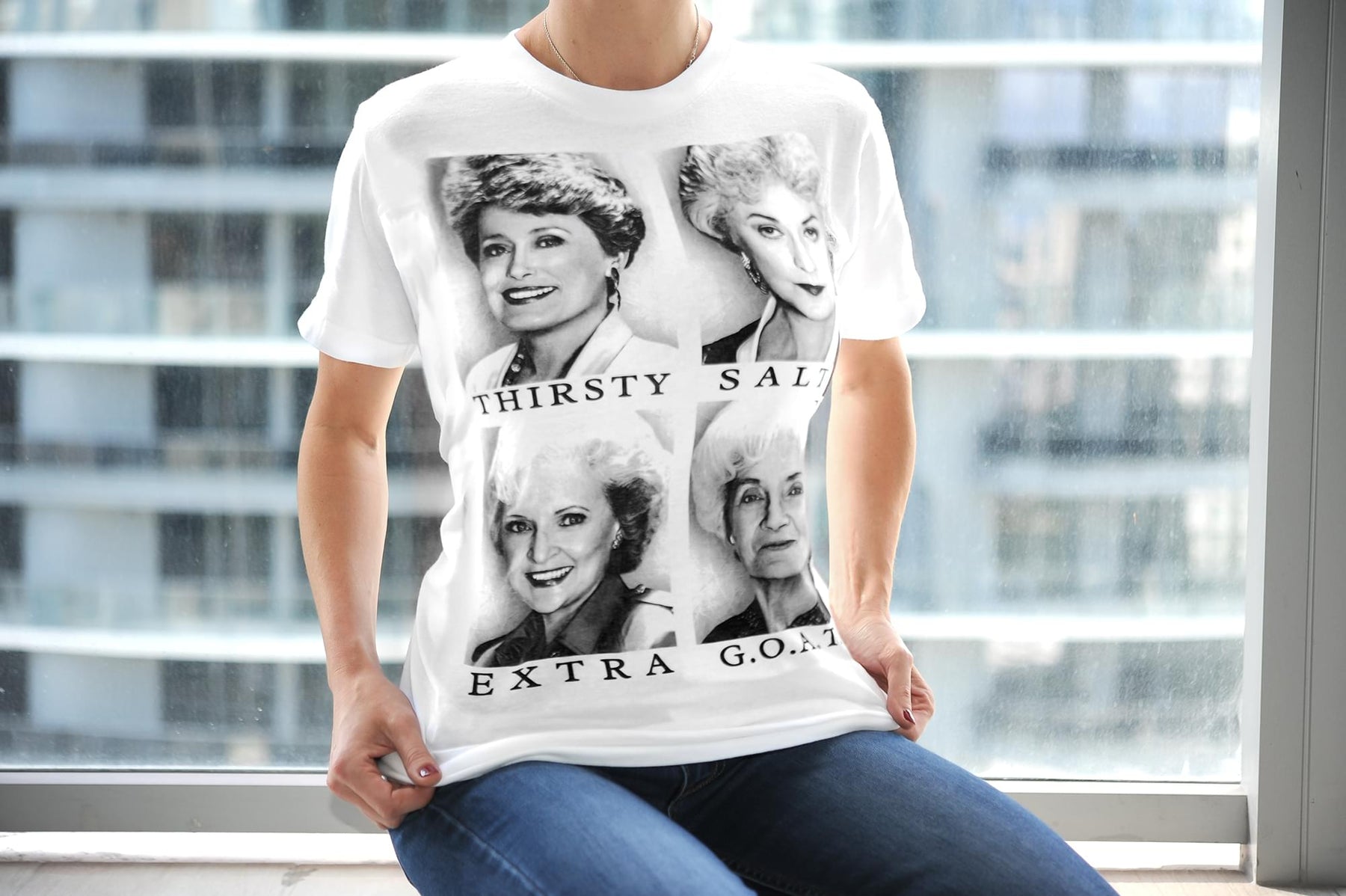 The Golden Girls Graphic Slang Adult White T-Shirt