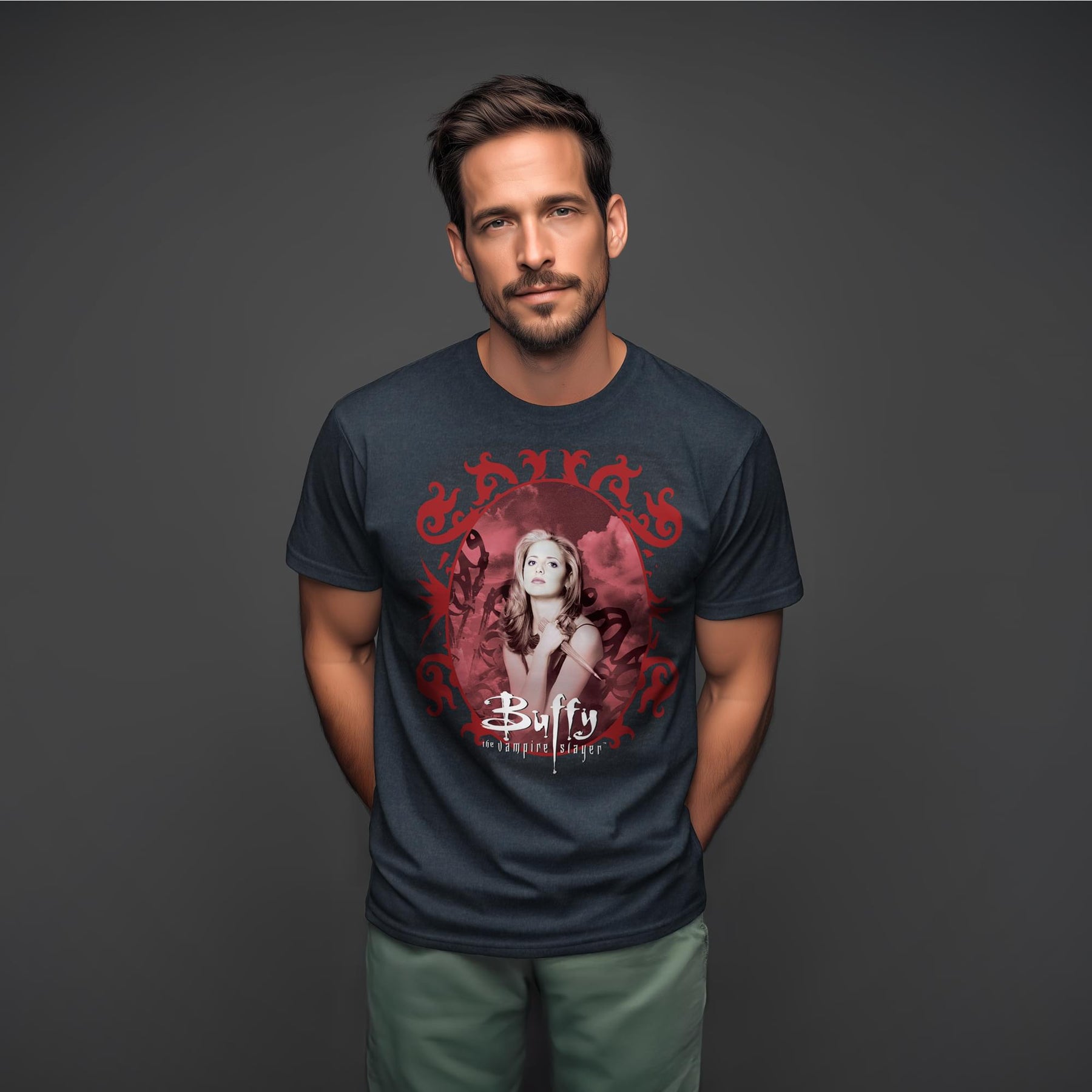 Buffy The Vampire Slayer In Oval Frame T-Shirt