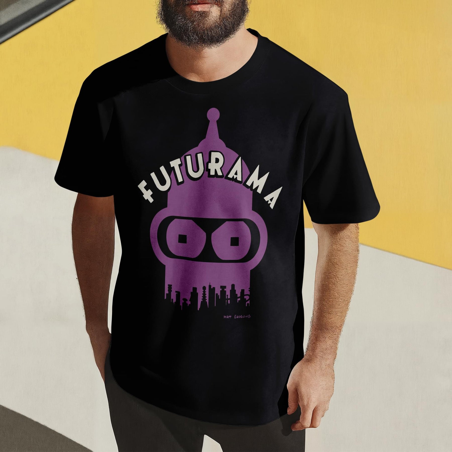 Futurama Bender Cityscape T-Shirt