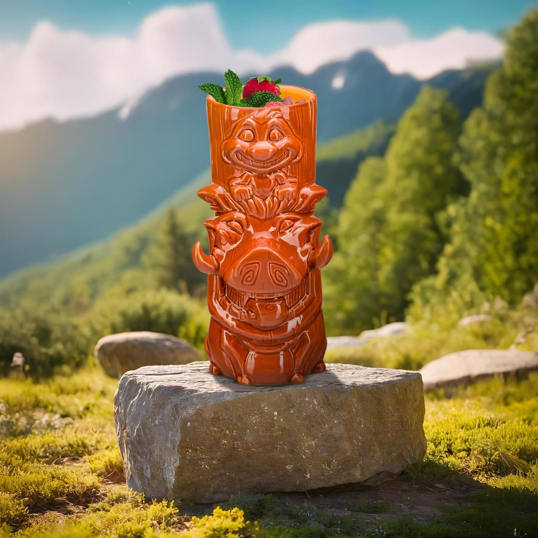 Geeki Tikis Disney The Lion King Timon and Pumbaa Ceramic Mug | Holds 28 Ounces
