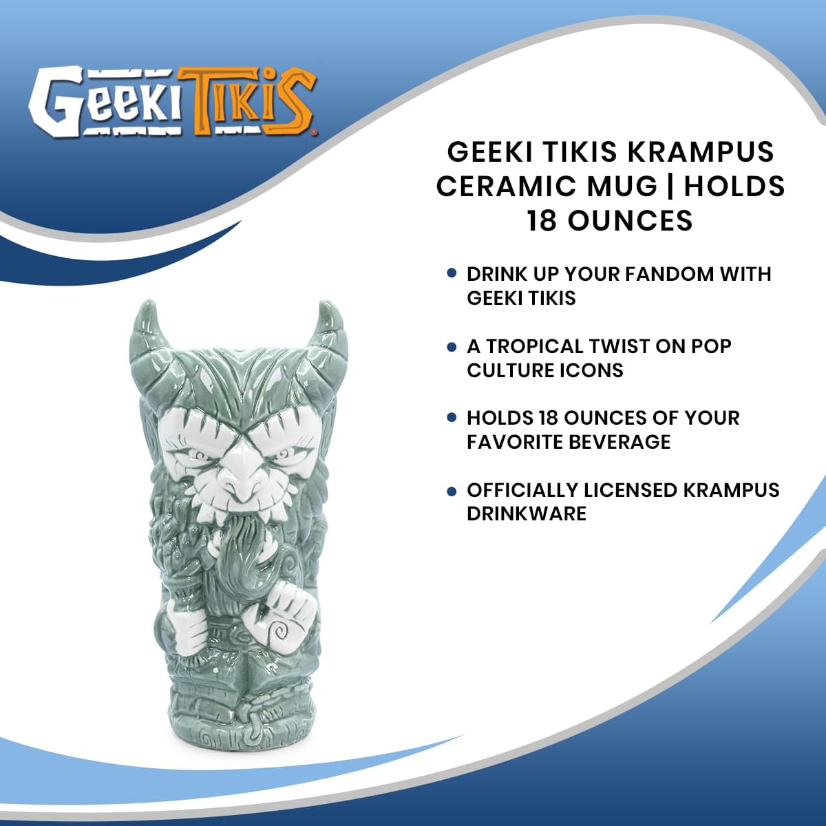 Geeki Tikis Krampus Ceramic Mug | Holds 18 Ounces
