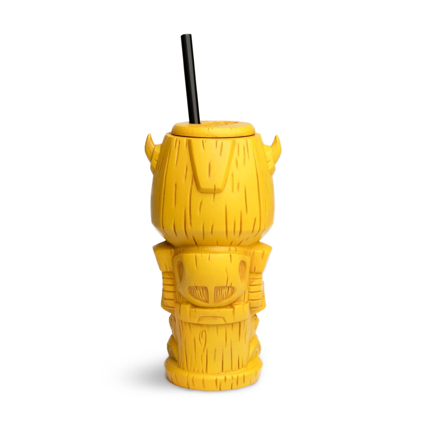 Geeki Tikis Transformers Bumblebee Plastic Tumbler with Straw | Holds 25 Ounces
