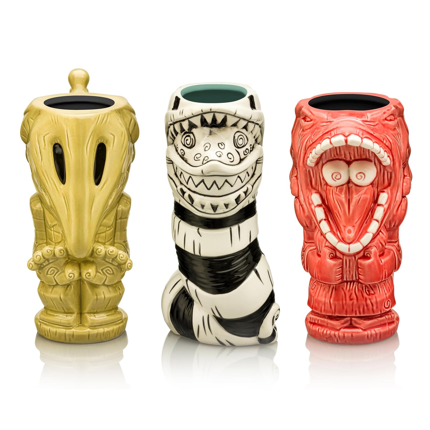 Geeki Tiiki Beetlejuice 3-Piece Ceramic Mug Set | Sandworm | Adam | Barbara