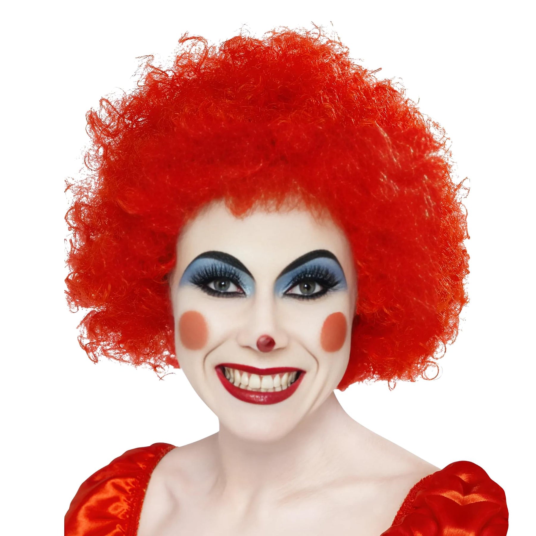 Clown Afro Bright Red Wig