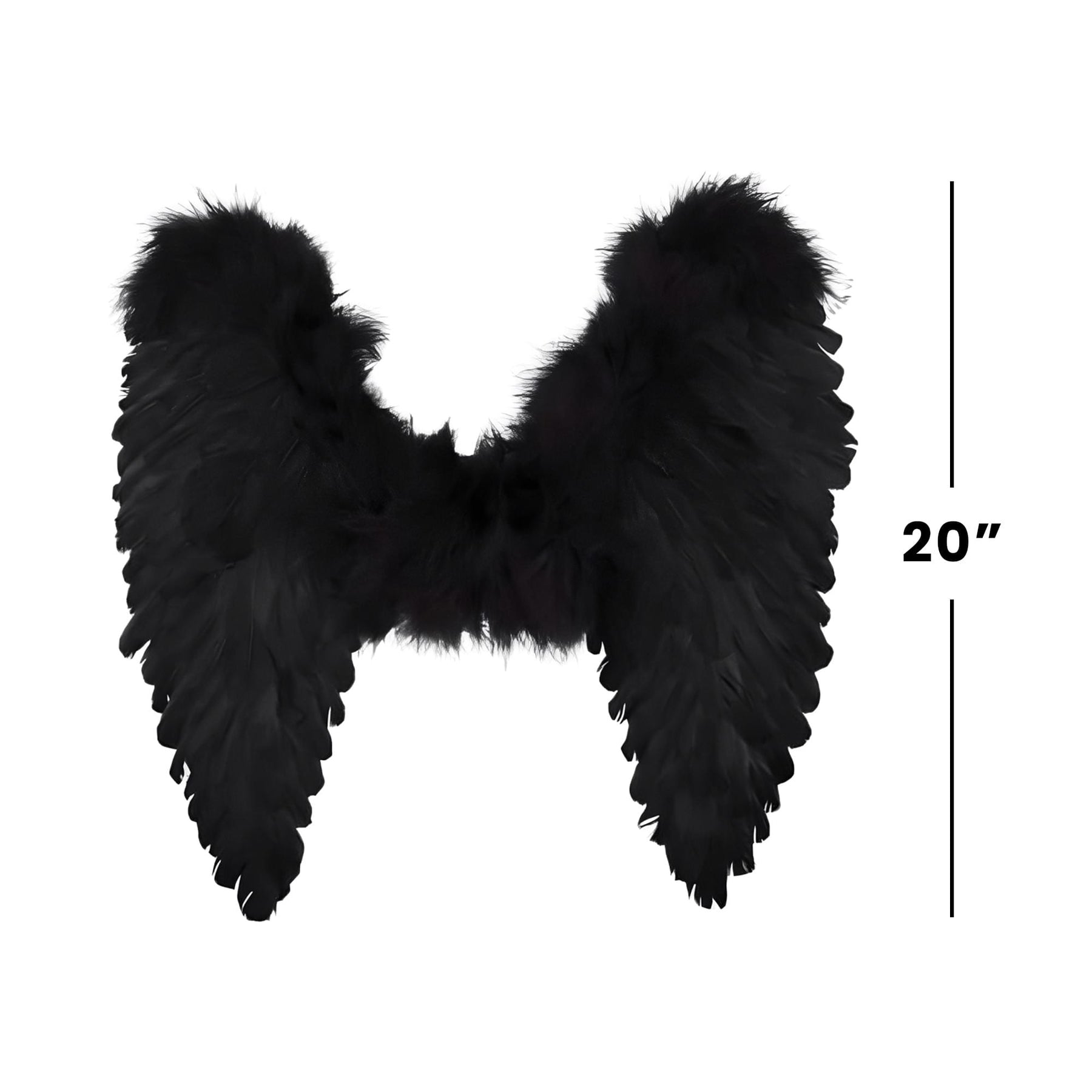 Black Feather Angel Wings Adult Costume Accessory