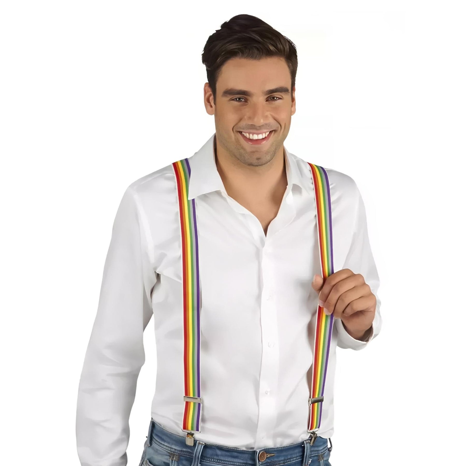 Rainbow Adult Costume Suspenders