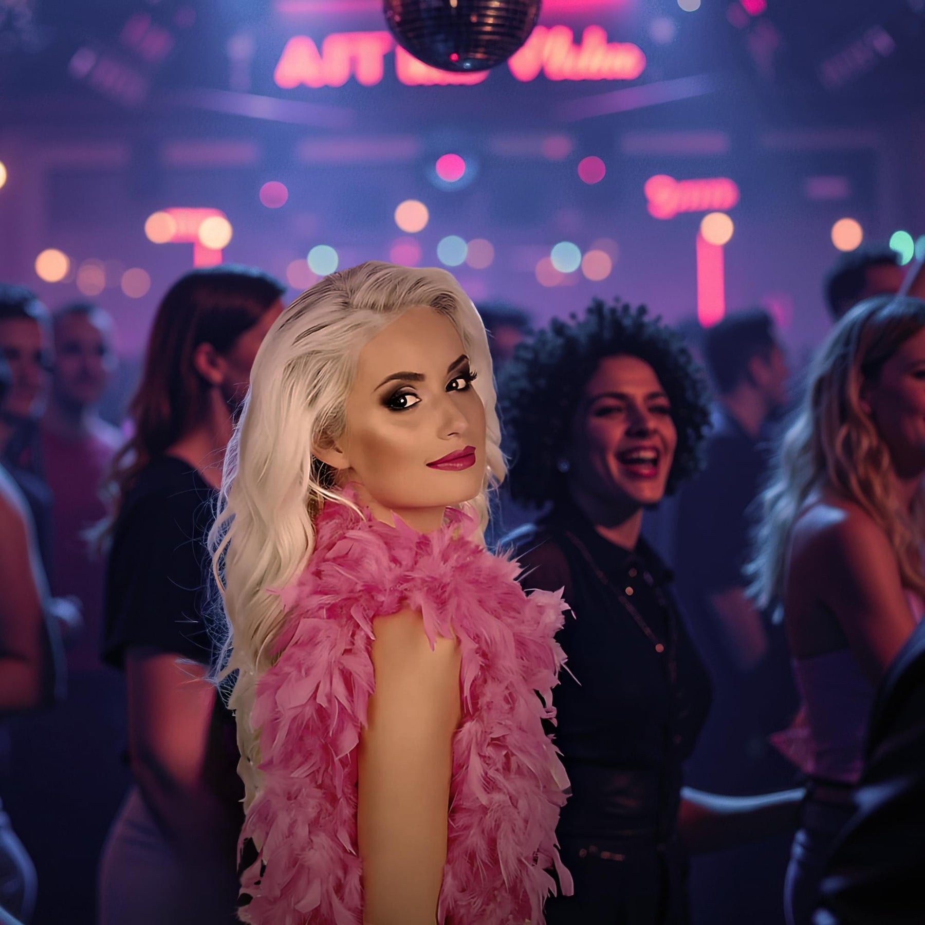 Pink Adult Feather Costume Boa