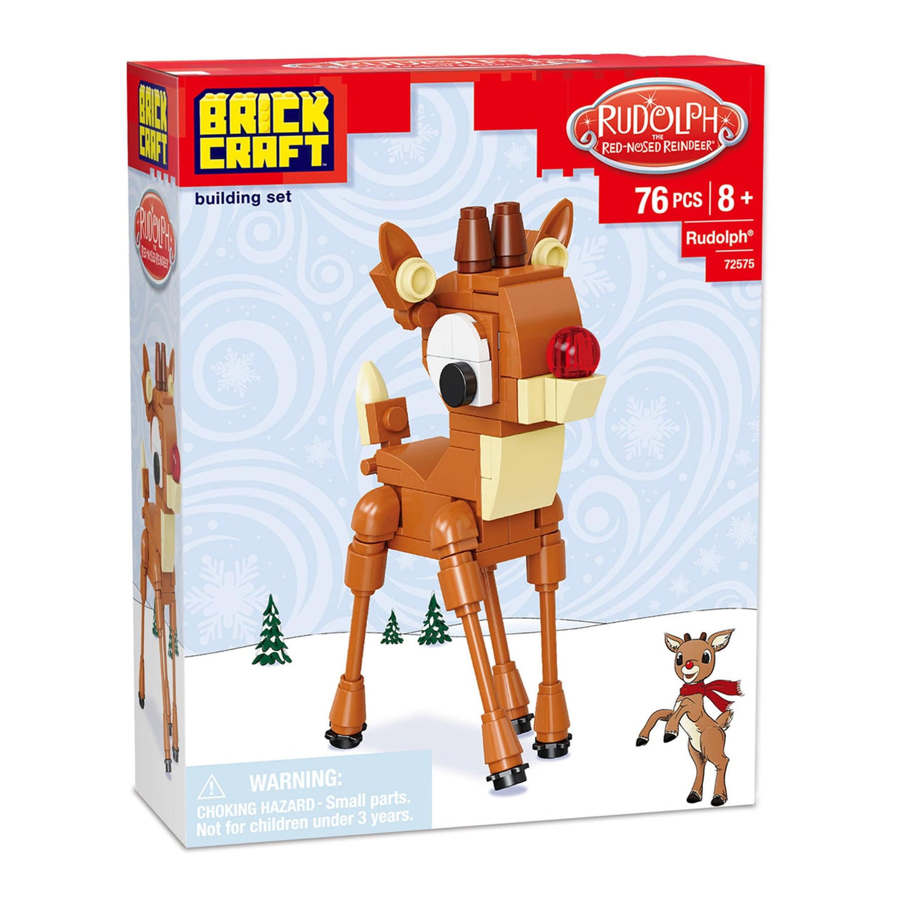 Rudolph The Red-Nosed Reindeer Rudolph Figure 76-Piece Brickcraft Building Set