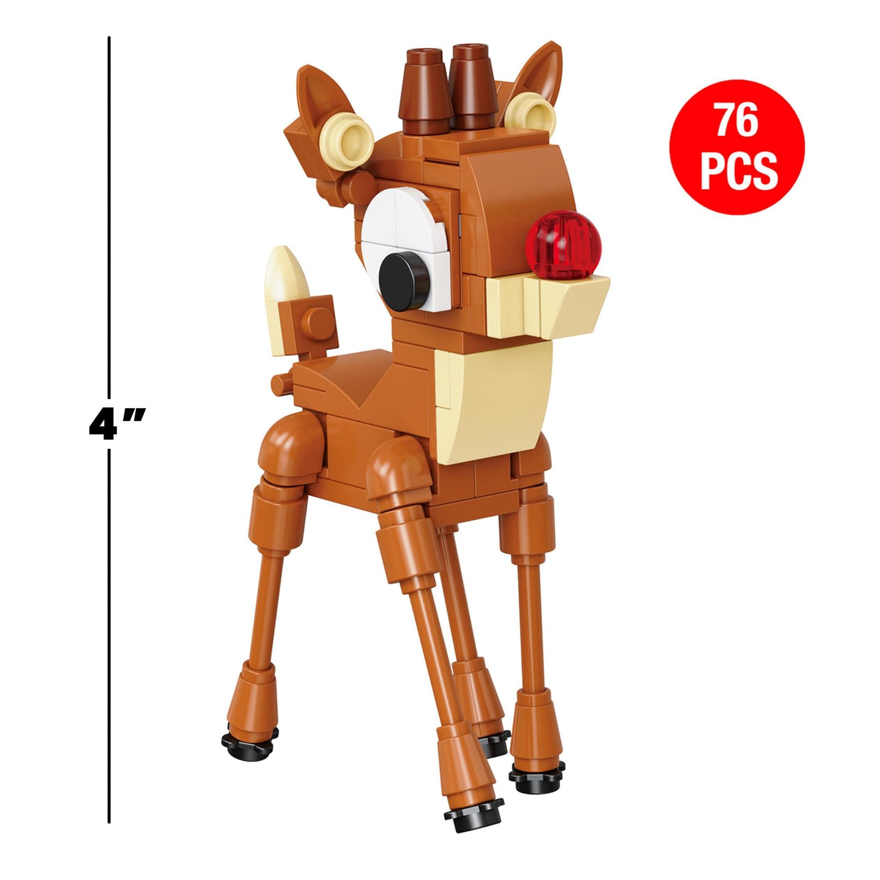 Rudolph The Red-Nosed Reindeer Rudolph Figure 76-Piece Brickcraft Building Set